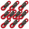 10 x 10m Male to Female XLR Mic Leads/Balanced Microphone Cables / 8 Colours / 10 Pack Red