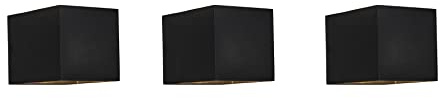 Qazqa Modern Wandleuchte, Wandlampe - Transfer - Schwarz, Quadratisch, 8cm,