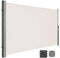LARMNEE Seitenmarkise, ausziehbar, 180 x 450 cm, Sichtschutz, Sonnenschutz, Blickdicht, Seitenrollo, für Balkon, Terrasse, Garten, Beige EBE1845BP02