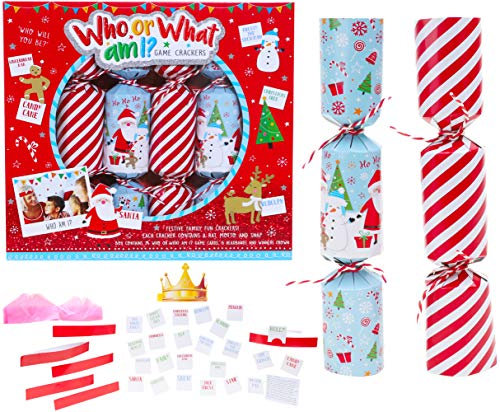 Toyland® 6er Pack - Wer oder was bin ich? Spiel Christmas Crackers - Christmas Party Games