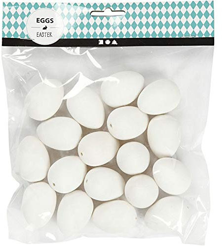 CREATIV DISCOUNT® NEU Wachteleier aus Plastik, 4cm, 18 Stück