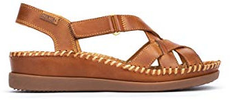 Pikolinos Keilsandalen in Leder CADAQUES für Frauen Farbe Brandy