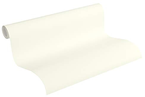 Esprit PVC-freie Vliestapete Eco Wallpaper Ökotapete Uni 10,05 m x 0,53 m creme Made in Germany 365281 36528-1