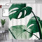 Feierman Rideau de douche en polyester imperméable avec crochets Motif feuilles de palmier Vert 70 x 178 cm