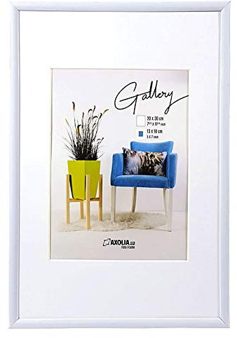 Cadre Photo 20x30 cm en plastique avec verre minéra - Décoration murale - Gallery - Blanc