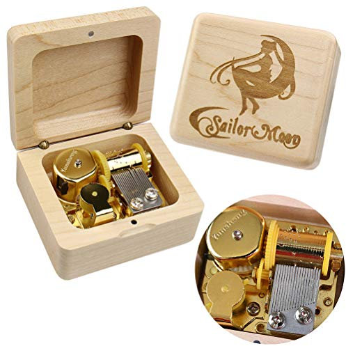 Sinzyo Sailor Moon Boîte à Musique Vintage mécanisme en Bois boîte à Musique Cadeau de Noël (Scatola in Legno d'Acero)