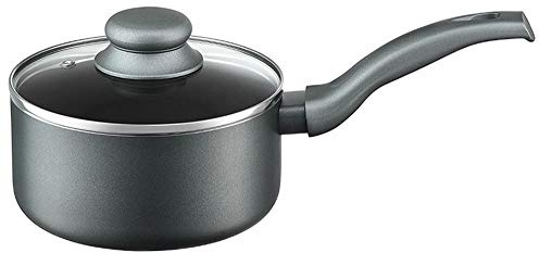 AMBITION Kasserolle mit Deckel beschichtet 16 cm Graphite Aluminium 1,5 l alle Herdarten Soft-Touch-Griff