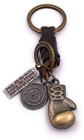 H-Customs Gant de Boxe Sport Porte-clés Pendentif Spécial en Métal Bronze ... Taille Unique Argenté
