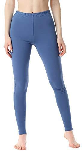 Bellivalini Damen Lange Leggings aus Baumwolle BLV50-198 (Jeans,S)