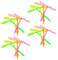 Toyvian 40Pcs- Dragonfly Hand Reiben Doppelte Fliegende Blätter Plastik Libelle Spielzeug Hubschrauber Drehung Propeller Kinder Outdoor Spielzeug Geschenk Zufällige Farbe