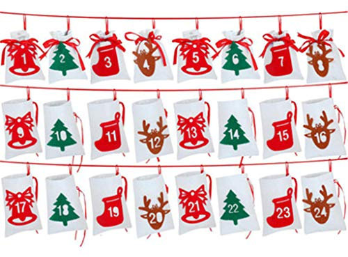 DFDGBD Bolsa de algodón con patrón de campana, bolsa de Navidad, decoración del hogar, mini huevos de Pascua (multicolor, talla única)