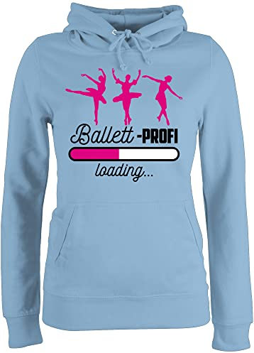 Pullover Damen Hoodie Frauen - Tanzen Geschenk - Ballett Profi Loading - schwarz - XS - Hellblau - Dance Geschenke Pulli tänzerin Tanzsport Tanz tänzer sprüche