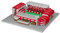 FOCO Officially Licensed Nottingham Forest FC The City Ground 3D Bricks Mini BRXLZ Football Stadium Construction Set - Premier League Model - 835 Pieces - Ages 12+ - Sports Merchandise