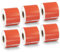 BETCKEY - 6 Große Rollen Rot Versandetiketten Kompatibel mit DYMO 99014(S0722430), 54mm x 101mm, 1440 Farbige Etiketten für LabelWriter 450, 4XL NICHT passend 550 oder 5XL