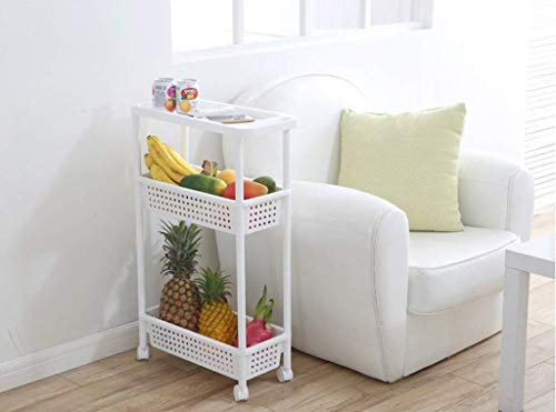 Wagenregal mit Rädern, Badezimmerregal, schmales Küchenlagerregal, Wagen, Wohnzimmer, Kühlschrank, Schlitzlagerregal, B,B