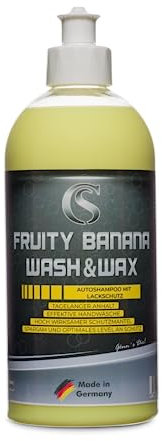 Car Sense Wash & Wax Autoshampoo mit Lackschutz [500ml] Fruity Banana - Effektive Handwäsche für tagelangen Glanz - Autoreiniger, Autowaschmittel, Auto Waschen, Car Wash