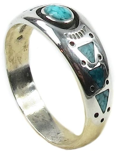 Indianerschmuck Ring Sterling Silber Türkis Navajo (64.75 (20.6))