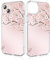 Losvick For iPhone 13 / iPhone 14 Case, Pink Cherry Tree Transparent, Hybrid Protective Case Hard PC + Shockproof TPU Bumper for iPhone 13 / iPhone 14, 6.1 Inch - Pink Cherry Tree