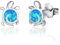 Opal Ohrringe für Damen 925 Sterling Silber Schildkröte Ohrringe Ohrstecker Tier Ohrringe Schmuck für Frauen Mädchen Kinder