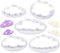 5 Pièces Nuage Fondant Coupe Gâteau Moule, Emporte-Pièces Nuage, Coupe Gâteau Nuage, pour Salle de Cuisson, Café, Décoration de Gâteaux