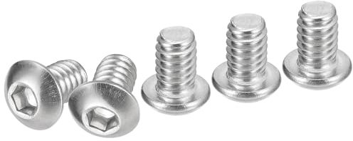 DTGN Tornillos de Cabeza Redonda con Hexágono Interior de 1/4-20x3/8 Paquete de 50 Bueno para Máquinas Acero Inoxidable 304 18/8 Rosca Completa Unc Fijaciones