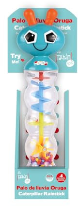 TACHAN - Palo de Lluvia con Forma de Oruga - Juguete sensorial bebé - Incluye Espejo y Antenas mordedor (CPA Toy Group 782T00835)