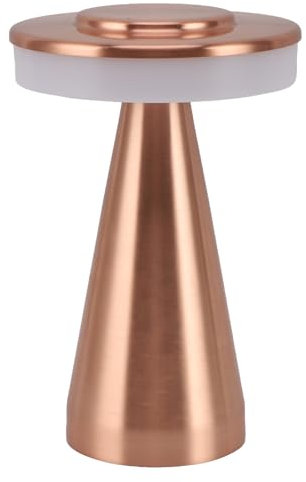 Lampada da Comodino, Lampada da Tavolo a LED 3 Temperature di Colore 1800mAh Galvanica per la Casa (Oro rosa)
