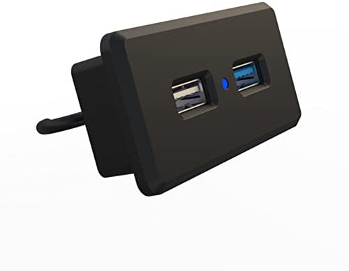 Gathukila USB Charger Desk Quick Charger Socket 2A 9V Charger Adapter Built In-Desk Hide Mount QC3.0 HUB for Charging Adapter