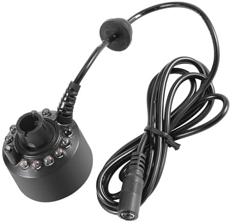 LiebeWH Bunter LED-Brunnen-Nebelmacher-Luftbefeuchter mit US-Stecker für Wassertank oder Teich, Außen-/Innendekoration (EU-Stecker 220 V)
