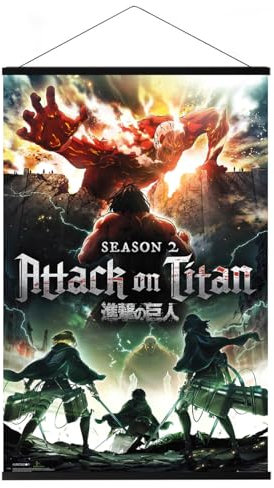 Close Up Attack On Titan - Poster (Season 2 Key Art) (Größe: 61cm x 91,5cm) (Poster & Magnetische Posterleisten)
