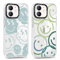 Xylota 2 Stück Transparent Handyhülle für iPhone 12/iPhone 12 Pro 6,1 Hülle, Durchsichtig Case Muster Niedlich Smileys Mädchen Schutzhülle, Weich Silikon TPU Bumper Stoßfeste Cover für iPhone 12,05