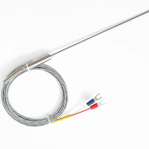 1.6 * 100 Armored thermocouple J Type Metal mesh Temperature Sensing Wire 0-600℃ Flexible high Temperature Furnace thermocouple.