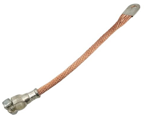 50mm² Querschnitt 380V / 250A Kupfer Batterie Masseband/Erdung rund/Rundband gedrillt verzinnt 150,200,250,300,350,400,450 oder 500 mm Polklemme 17mm (300mm)