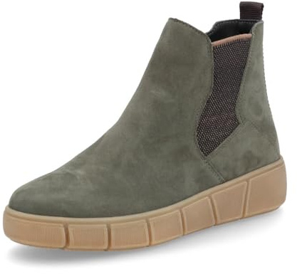 Remonte Damen Chelsea Boots D1T71, Frauen Stiefeletten,lose Einlage,Stiefel,Bootee,Booties,halbstiefel,Kurzstiefel,grün Kombi (54),36 EU