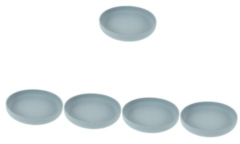 Garneck 5 Pièces Assiettes Anti-éclaboussures Vaisselle D'allaitement Plaque à Cuillère Avec Base à Ventouse Assiette Alimentaire Anti-déversement Plaque D'aspiration Gel De Silice