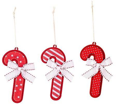 Cabilock 3 Adornos Navideños De Tela para Árbol De Navidad Decoración Colgante Accesorios Festivos