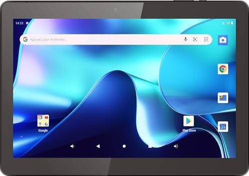Logicom - Tab 134 Tablet - 10,1 Zoll HD Display - 64 GB ROM - 4 GB RAM - Android 13-5000 mAh Akku - Bluetooth V5.0 - Schwarz