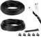 KXVXXV Spiral Kabelschlauch Schwarz 4 mm x 20 m / 6 mm x 15 m, 35m Spiralschlauch Kabelspirale Spiralband mit Kabelbinder und Kabelclips