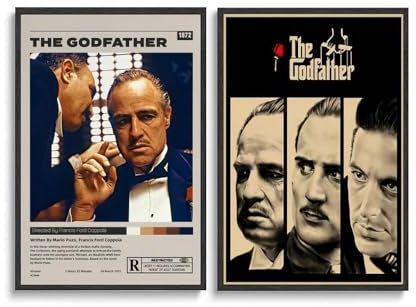 LJXOSKMK Poster The Godfather, ungerahmt, 30 x 45 cm, klassisches Gangster-Film-Poster, Leinwandposter für Schlafzimmer, ästhetische Wandkunst, Poster und Drucke, Stil 9