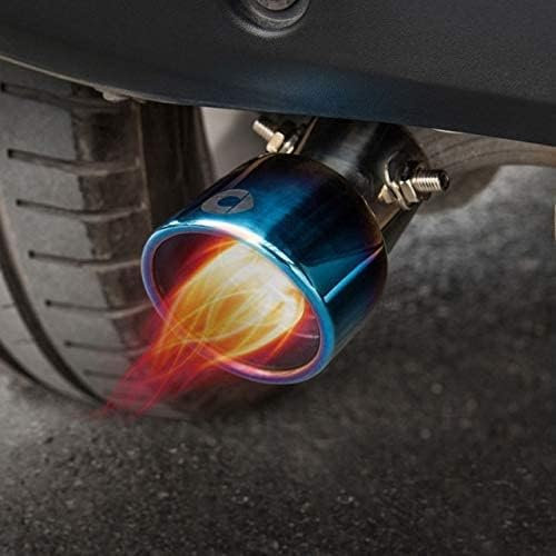 JLVVW Edelstahl, Auto Auspuff Endrohr, Hintere Auspuffblende, Hinterer Endschalldämpfer, Dekorationszubehör, Für Smart 453 Fortwo Forfour,Blue