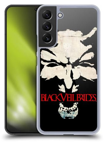 Head Case Designs Offizielle Black Veil Brides Teufel Art Kunst Der Band Harte Rueckseiten Handyhülle Hülle Huelle kompatibel mit Samsung Galaxy S22+ 5G