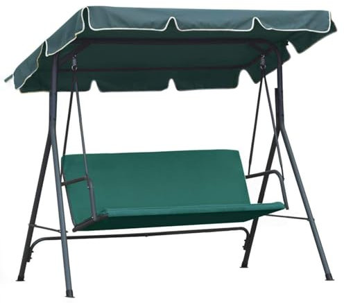 AZVFLY Hollywoodschaukel Dachbezug 210x145 cm für Garten Schaukel: Dachplane Ersatzdach Hollywoodschaukel Ersatzteile Dachplane Wasserabweisend und UV Schutz (Armeegrün)