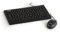 LINK LKTAST04 + LKMOS04 Mini Clavier Italien Multimédia USB + Mini Souris Optique USB 3 Touches Noir