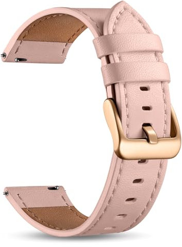 Mastten Leder Uhrenarmband 20mm für Samsung Galaxy Watch 7 Armband - Galaxy Watch 6 5 4 Band - Weich Lederarmband Kompatibel mit Garmin Vivoactive 5 Armband - 20mm Quick Release Band für Damen Herren
