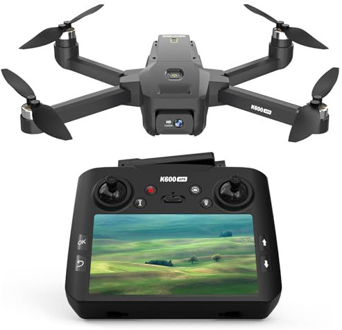 GPS Drone with EIS Camera 4.5 LCD Screen on Controller, FPV Drones Al Track&Orbit Mode with Professional with Auto Return Follow Me for Adult Beginner, GPS Brushless Drone Long Range Circle Fly,Under 249g