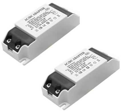 Transformador LED 230V a 12V 12W 1A fuente de alimentación del controlador LED, transformador sin ruido, transformador de bajo voltaje para G4 MR16 GU5.3 LED (2)
