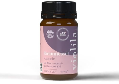 violila Brennnessel Opti 500 Kapseln | 500 mg Extrakt (10:1) – entspricht 5.000 mg Brennnesselblättern | Vegan & ohne unnötige Zusatzstoffe | Hochkonzentriert & pflanzlich | 90 Kapseln