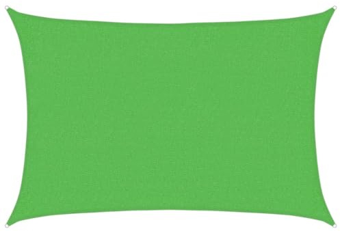 Sonnensegel Terrassenüberdachung, Sonnenschutz, Terrassenüberdachung, Sonnensegel 160 g/m² Hellgrün 2x3 m HDPE Fürs Garten Terrasse Camping Schwimmbadumgebung