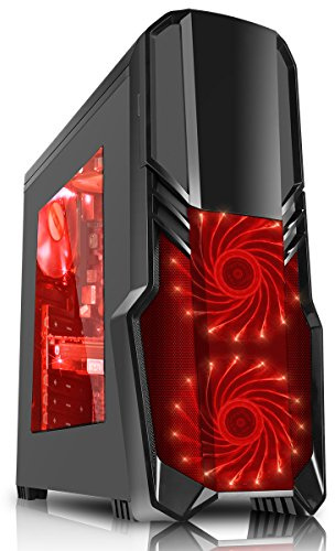 OCHW Ultra Fast Gaming PC - AMD A8 9600 Quad Core @ 4.20GHz, ATI Radeon HD R7 Graphics, 16GB DDR4 2400MHz RAM, 1TB Hard Drive G Force Red Case, WiFi, No Operating System
