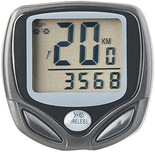 PEARL Sports Fahrradtacho kabellos: Digitaler 15in1-Fahrrad-Computer mit kabellosem Funk-Radsensor, LCD (Fahrradcomputer kabellos, Tachometer, Zubehör)